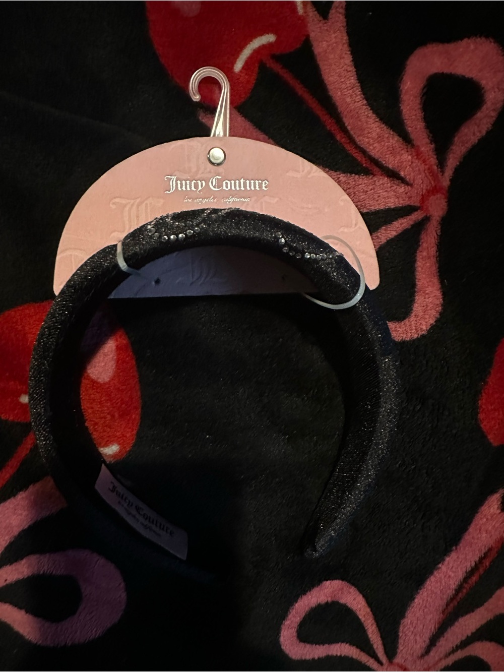 Juicy Couture Black Sparkle Padded Headband